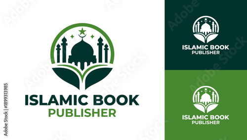Islamic Book Publisher Logo Modern Minimalist Educational Print Identity.