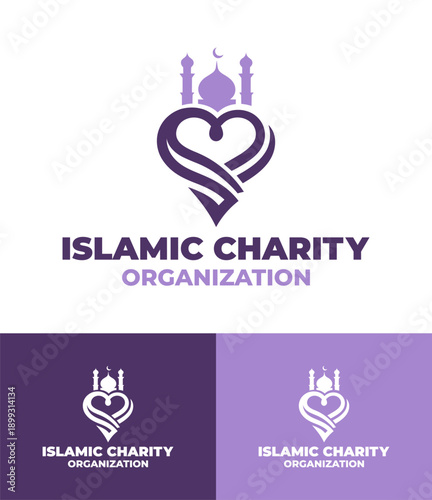Islamic Charity Organization Logo Modern Minimalist Community Relief Identity.