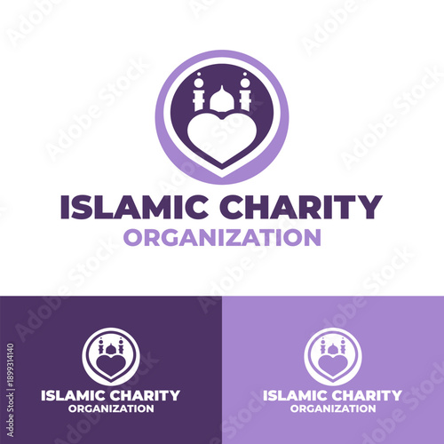 Islamic Charity Organization Logo Modern Minimalist Faith Support Identity.