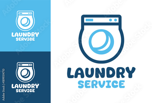 Laundry Service Logo Modern Minimalist Garment Care Identity.