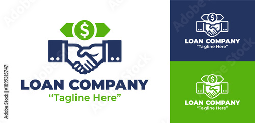 Loan Company Logo Modern Minimalist Money Service Identity.