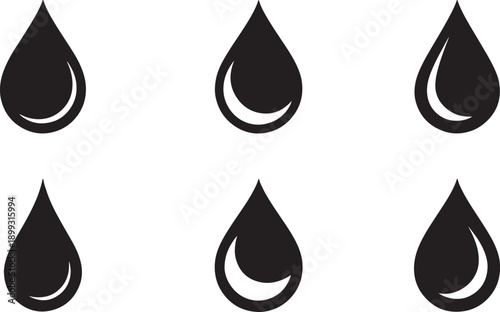 Water drop liquid symbol droplets