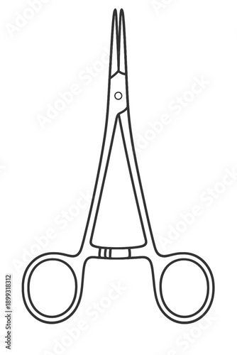 Precision Medical Hemostat Clamp: Surgical-grade stainless steel locking forceps, essential for doctors, nurses, and professionals in healthcare. Ideal for procedures, lab work, first aid