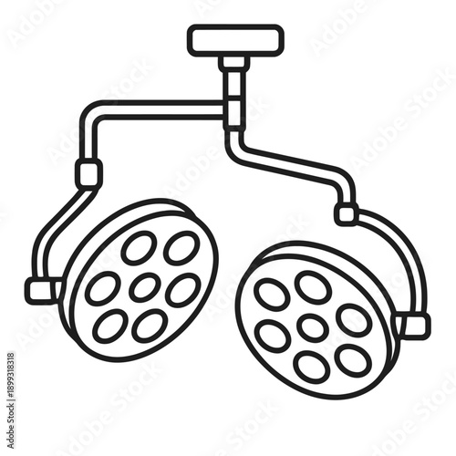 High-Performance Ceiling-Mounted Surgical Lighting System: Essential for Operating Rooms, Medical Facilities, and Clinics. Delivers Shadowless, High-Intensity Illumination for Precise Procedures