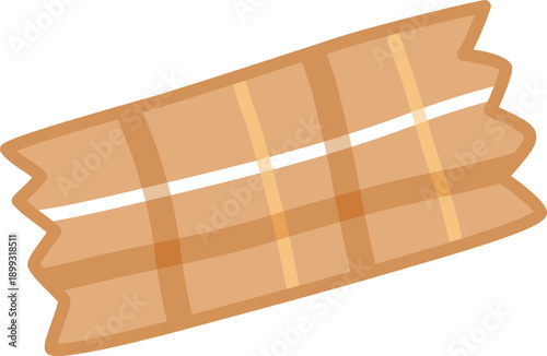 vector illustration of a brown cardboard box