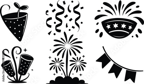 Party celebration set bundle cinco de mayo silhouette festive decor