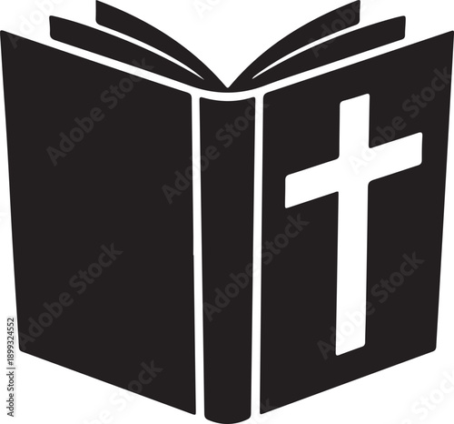 Bible Icon isolated on background. Modern flat pictogram, business, marketing, internet concept