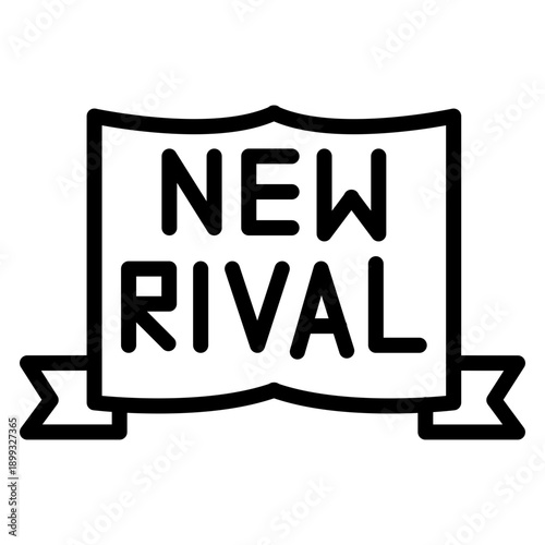 New Arrival Banner Vector Line Icon Design