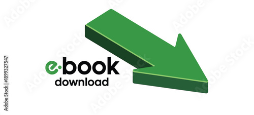 A green arrow pointing downwards with ebook download text overlayed