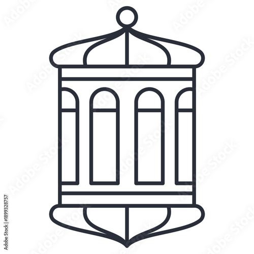 Wallpaper Mural Hanging Ramadan Lantern Outline Icon Torontodigital.ca