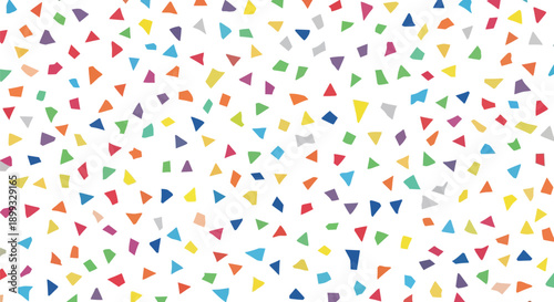 Colorful tiny confetti pieces scattered randomly creating a festive and joyful seamless pattern design element for celebration