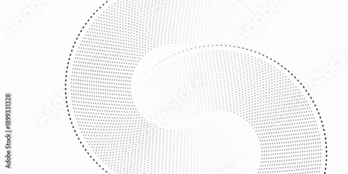 Top Circular abstract pattern with minimalist black lines on white background wave