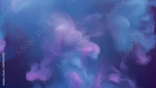 Colorful smoke flows in a creative display at a studio during the evening hours