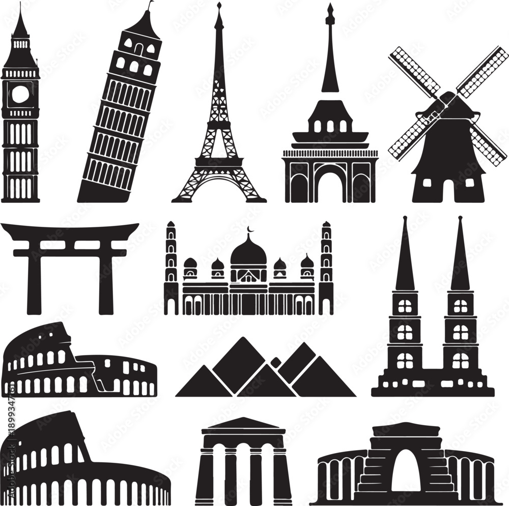 Obraz premium Travel landmarks and monuments