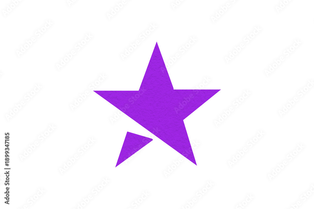 Obraz premium The purple star is located on a transparent background.
