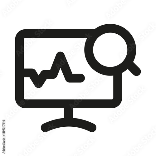 Health Monitoring Professional Modern Line Icon. Minimal and unique medical symbol representing patient tracking wellness checkup vital signs and healthcare analysis