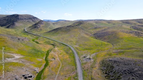 road in a stone canyon. road in a gorge. mountain road