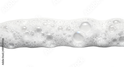Foam texture with bubbles, soap or shampoo lather, isolated on transparent background, png