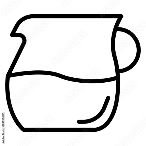 Creamer Vector Line Icon Design