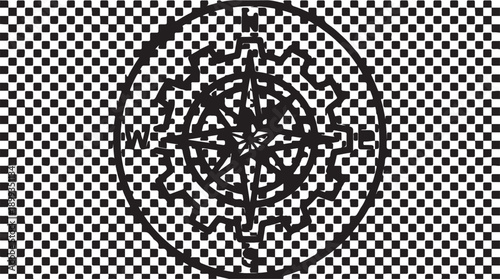 Intricate Mandala Design in Black Silhouette on Transparent Background with Geometric Pattern for Spiritual or Cultural Use