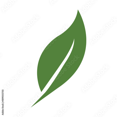 Heart Shaped Leaf Logo Representing Sustainable Eco Values