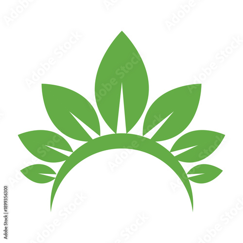 Soft Rounded Leaf Logo For Natural Wellness Brands