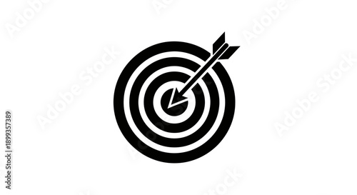 Target with Arrow Hitting the Center.