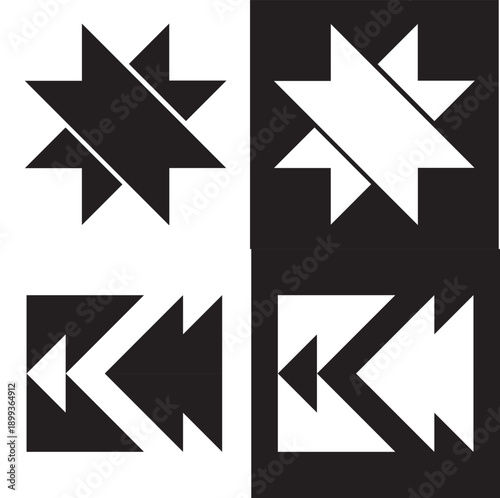 Barn quilt symbol icon illustration