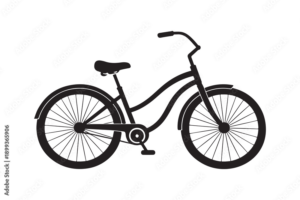 Fototapeta premium bicycle isolated on white background