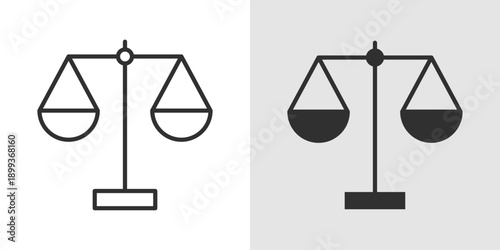 Balance Icon representing equality, financial balance, and stability.