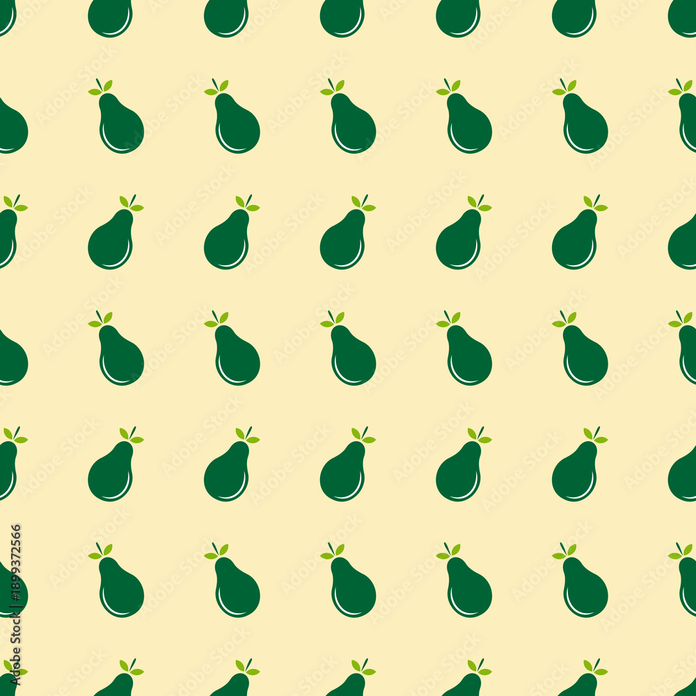 Obraz premium avocado hand draw vegetable seamless pattern design Vector