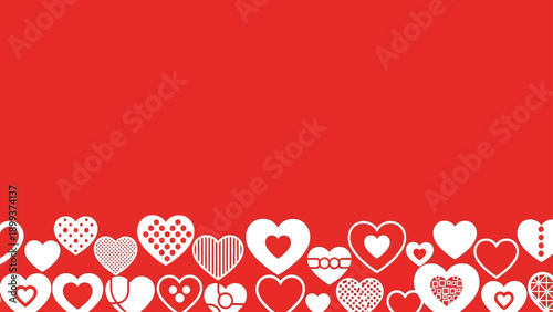 Valentine's Day hearts border decoration for love and romance
