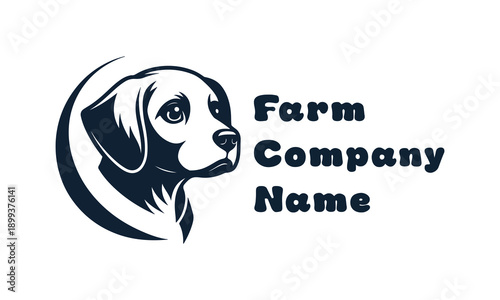Dog Farm Logo Design | Pet Care Veterinary Animal Emblem.