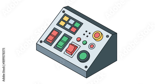 Control Panel with Buttons and Switches.