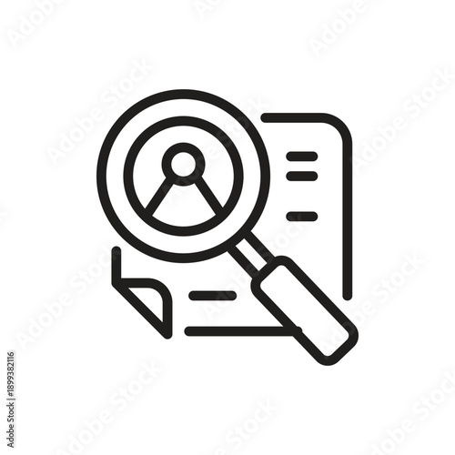 Candidate Screening Resume Line Icon