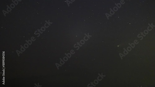 4K Timelapse of Comet Lemmon (C/2025 A6) moving across the starry night sky. Astrophotography footage of Comet Lemmon passing through the star field. Rare astronomical event captured.
