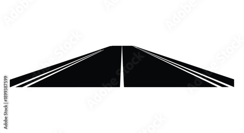 A minimalist depiction of a road stretching towards the horizon