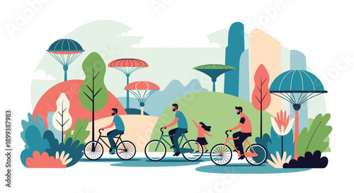 A cute cartoon rabbit character in love, with hearts floating around, dreaming about a beautiful female cat in a thought bubble.