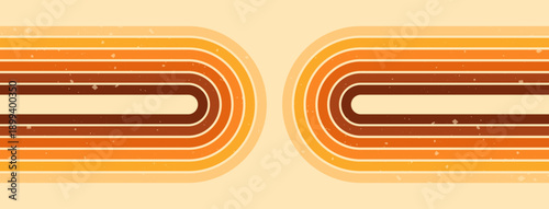 Groovy rainbow stripe explosion with 70s vibes.