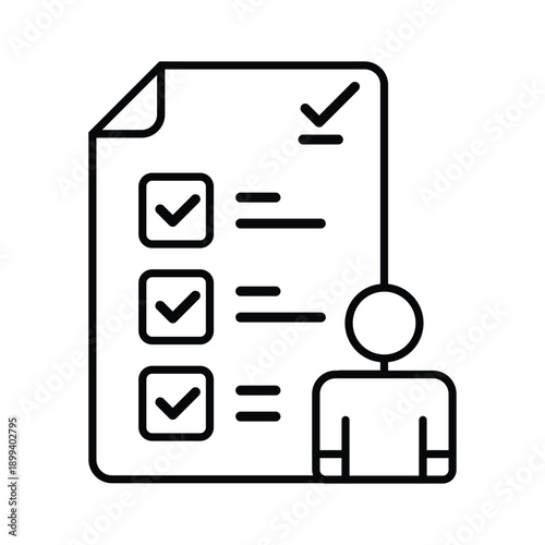 Employee Skill Assessment Icon Talent Evaluation and Performance Review