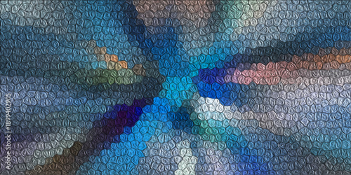 close up of blue fabric