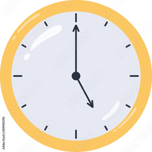 Illustration of a Round Wall Clock Face