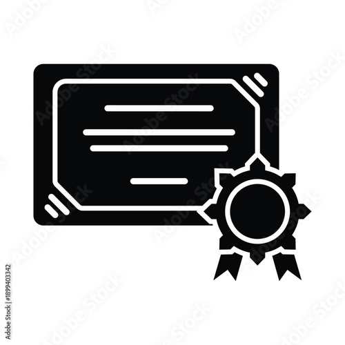 Employee Skill Evaluation Icon Career Path Certificate Award for Talent