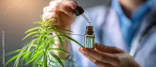 Extracting essential oil from a cannabis plant.