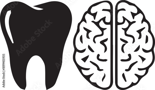 Tooth and Brain Connection: Health, Mind, and Dental Care Concept