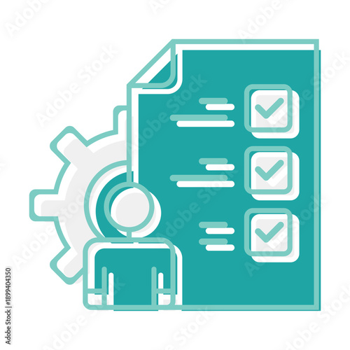 Employee Skill Assessment Icon for Performance Review and Career Path Management