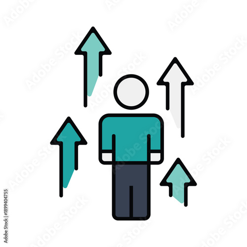 Talent Assessment Icon for Employee Skill Improvement and Career Path