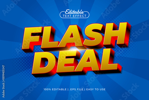 Flash Deal Editable Text Effect - Bold Promo Typography for Discount and Marketing Design