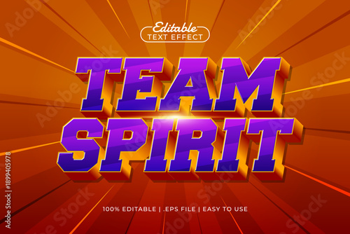 Team Spirit Editable Text Effect - Dynamic Typography for Sport, Community, and Unity Design