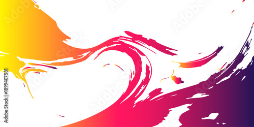 Vector Abstract Swirl of vibrant painted color gradients, evoking a sense of artistic dynamism. Expressing fluidity and creative innovation. The background enhances the painted effects. 